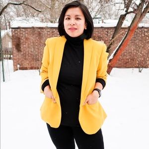 Mustard yellow blazer